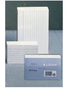 PAQ 100 FICHAS RAYADAS Nº3 10X15CM LOAN